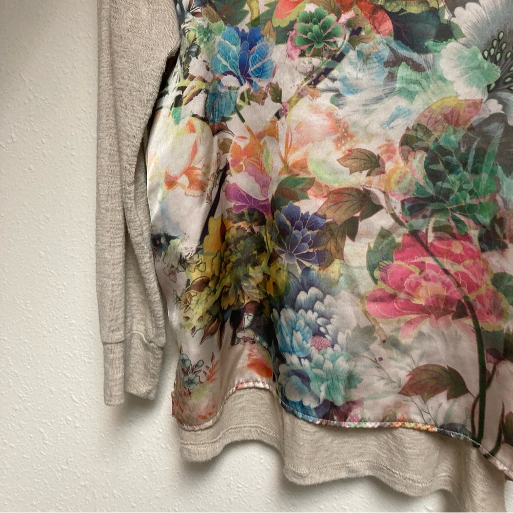 Bobeau Women’s Beige Floral Top Size L - Picture 5 of 11
